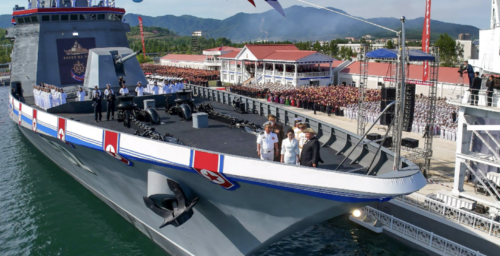 North Korea launches ‘restored’ warship at ceremony, weeks after it capsized